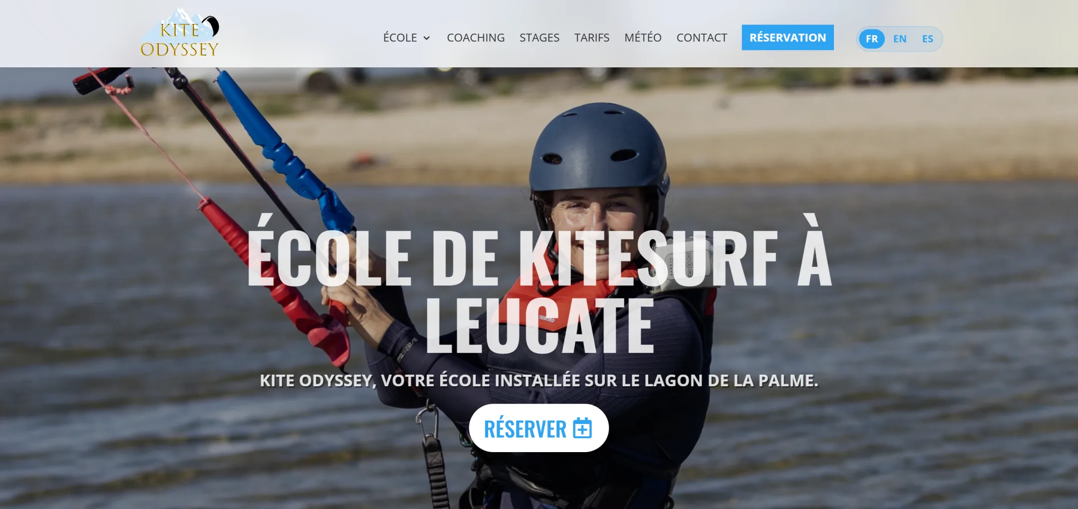 Page d'accueil du site Kite Odyssey